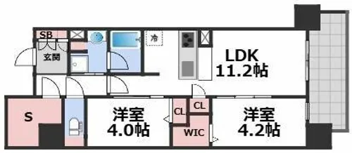 セイワパレス本町東【6階】の間取り