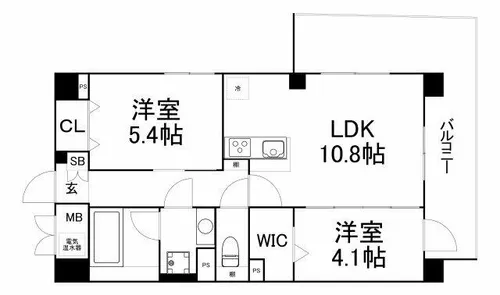 シャルマン藤田【5階】の間取り