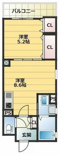 ラモーナ中野本町Ⅰ【3階】の間取り