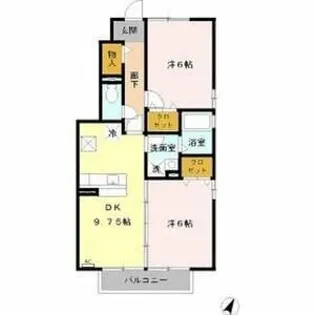 RoseCourt笹ヶ根【1階】の間取り