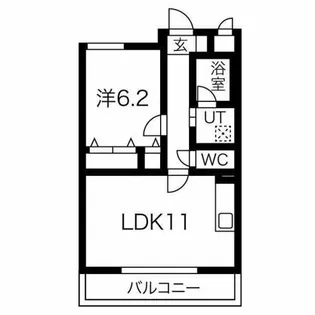 ビゴラス幸心【302号室】の間取り