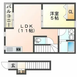 メゾンプラージュ【2階】の間取り