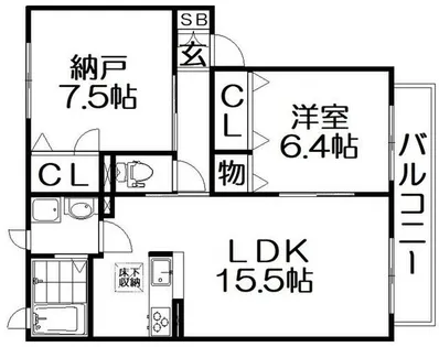 シャーメゾン明徳2番館【2階】の間取り