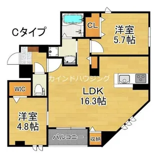 アプリーレ【3階】の間取り