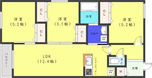 K・S-11【4階】の間取り