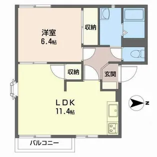 司ハイツ【0101号室】の間取り