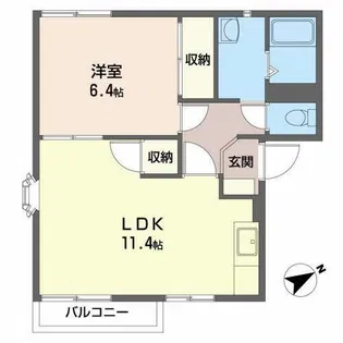 司ハイツ【0101号室】の間取り