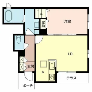 ローザコンフォルト【0102号室】の間取り