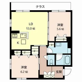 シャーメゾン豊中末広【1階】の間取り