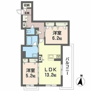 BEREO WAKAYAMA【0302号室】の間取り