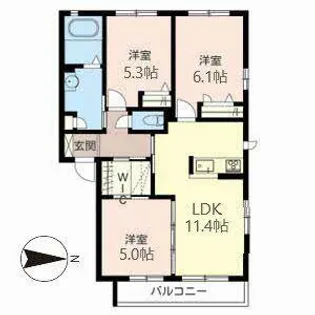 エスト御所ノ内【0202号室】の間取り