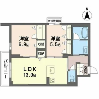 シャーメゾン烏丸五条【0305号室】の間取り