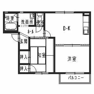 マノワール四条B【B202号室】の間取り