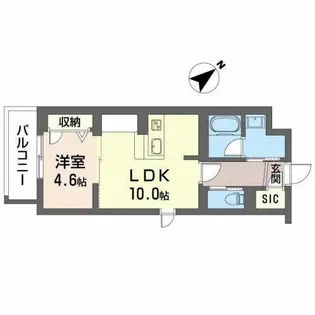 アイエフノヴァ水波町【0401号室】の間取り