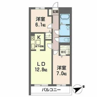 ボナール西山台【0306号室】の間取り
