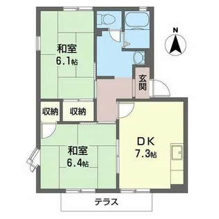 プチメゾン伊賀ケ【0105号室】の間取り