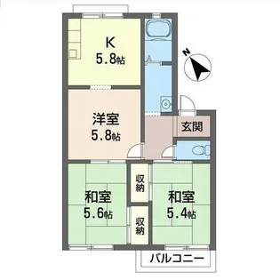 サンパレス宇治【0207号室】の間取り