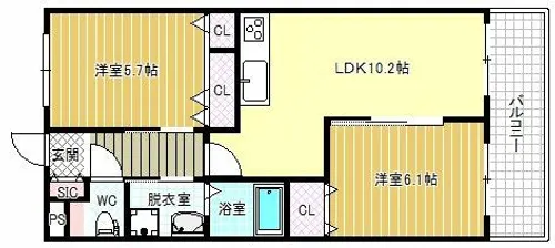 グラン ルポン【3階】の間取り
