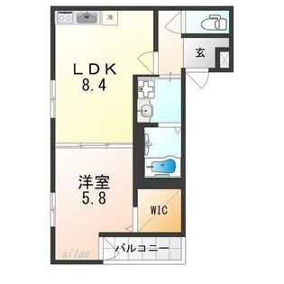 フジパレス羽衣駅南【1階】の間取り