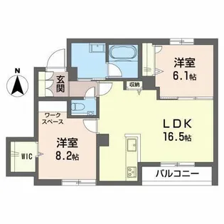 シャーメゾン グリナージュ【0201号室】の間取り