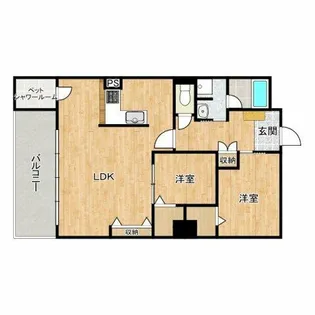 グレースコートシーダーバレー【4階】の間取り