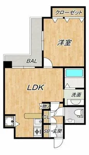 ディアコート島之内【5階】の間取り