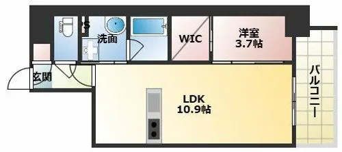 RJRプレシア南堀江【13階】の間取り