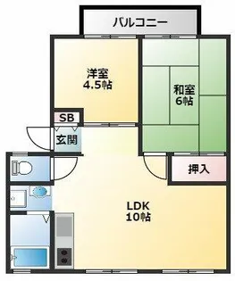 ハイツウィンディア【1階】の間取り