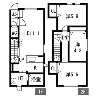 グランフェリーチェR【1階】の間取り