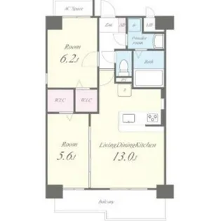 ファーストポイント東比恵【8階】の間取り