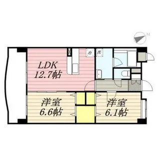 ナウヴィレッジ港【704号室】の間取り