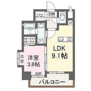 ヴィラ博丈下川端【7階】の間取り