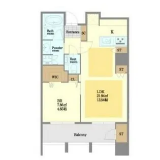 REBLDG【802号室】の間取り