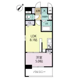 エルグランド東比恵【703号室】の間取り