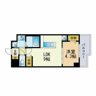 インプルーブ西新【5階】の間取り
