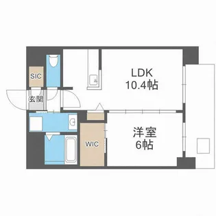 S-RESIDENCE中呉服【405号室】の間取り