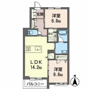 シャーメゾンAVANCE【0202号室】の間取り