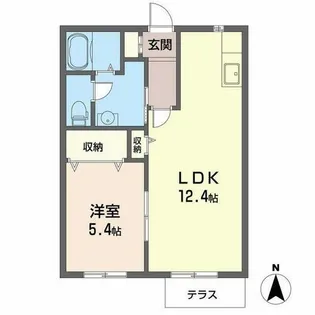 ラフィナートA【0102号室】の間取り