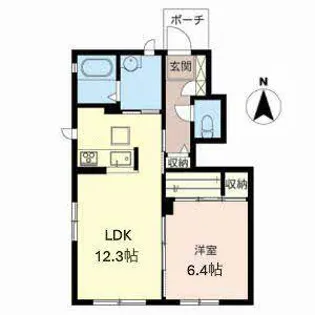 シャーメゾン 秋山B【1階】の間取り
