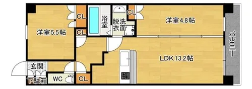アーバンパーク淡路【9階】の間取り