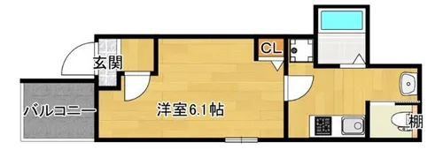 MELDIA下新庄【2階】の間取り