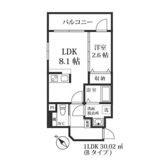 MODERN PALAZZO山王Grow【207号室】の間取り