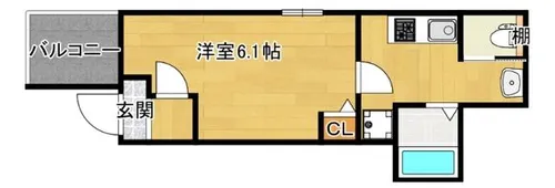 MELDIA下新庄【1階】の間取り