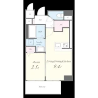 リシェ薬院【201号室】の間取り