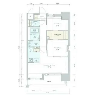 ネストピア博多駅ステージ【503号室】の間取り