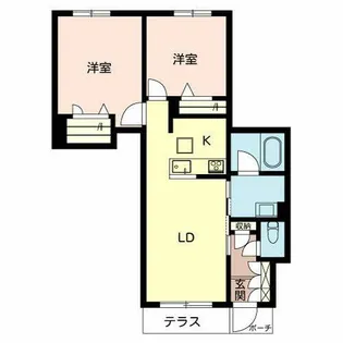 KTMスクエア【0102号室】の間取り