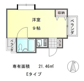 デトムワン京大前【4階】の間取り