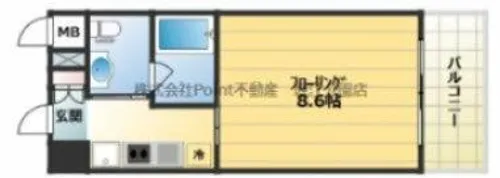 E-SPAAACE 西天満【5階】の間取り