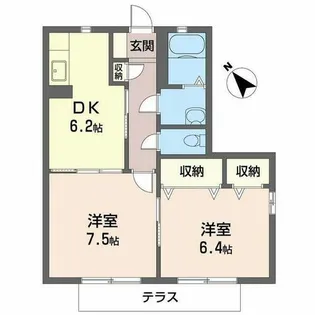 エイトタウン 585【0101号室】の間取り