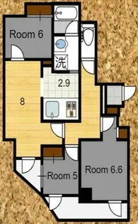 レジオン阿波座【3階】の間取り